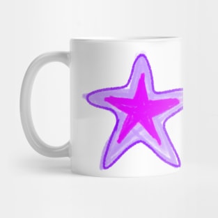 Pink Purple watercolor star abstract art Mug